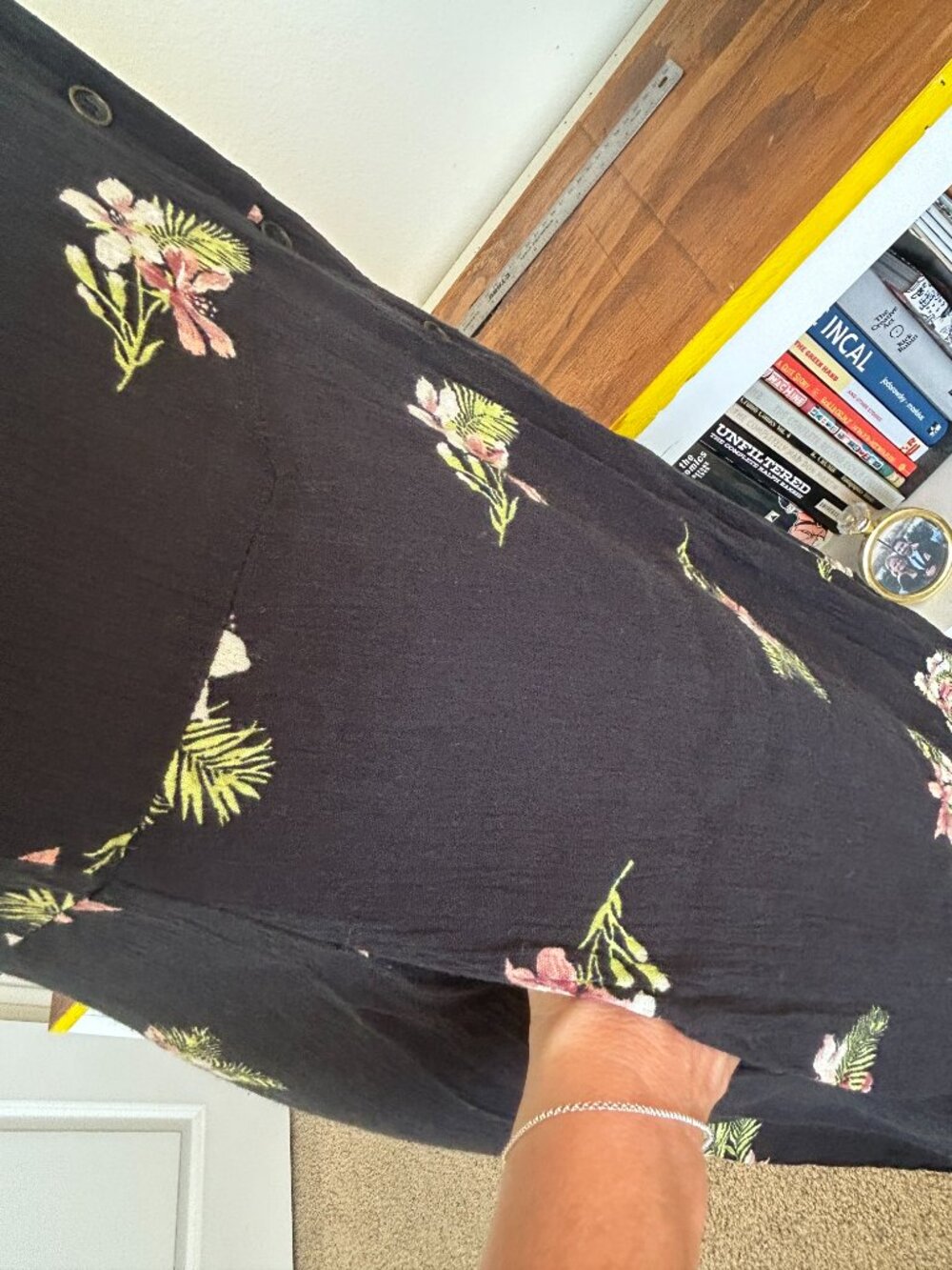 Volcom Black Floral Mini Dress - Picture 14 of 16